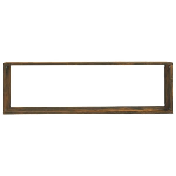 vidaXL Vägghyllor 4 st rökfärgad ek 100x15x30 cm konstruerat trä