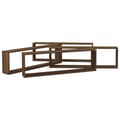 Miniatyrbilde 4 av 11: vidaXL Vegghyller kube 4 stk brun eik 100x15x30 cm konstruert tre