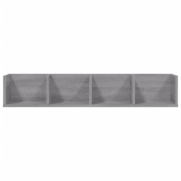 vidaXL CD-hylly harmaa Sonoma 100x18x18 cm tekninen puu