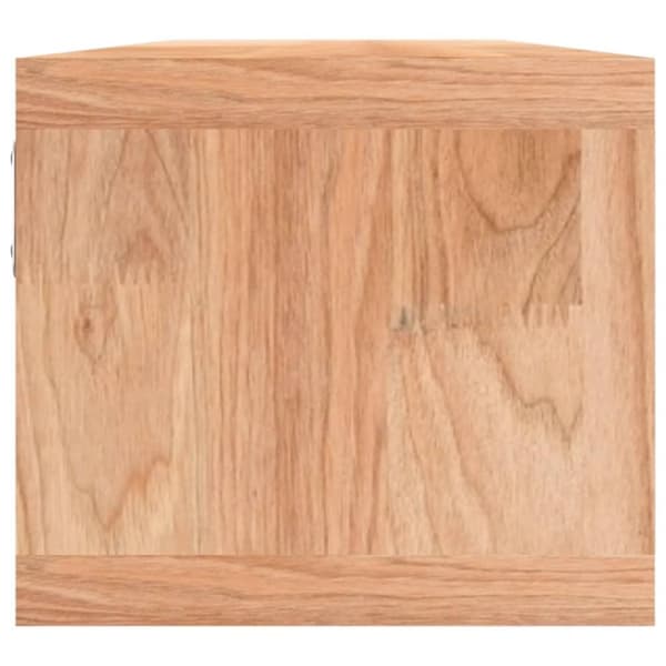 vidaXL Vegghylle med kurver 62x18x16 cm heltre valnøtt