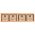 Miniatyrbilde 2 av 7: vidaXL Vegghylle med kurver 62x18x16 cm heltre valnøtt