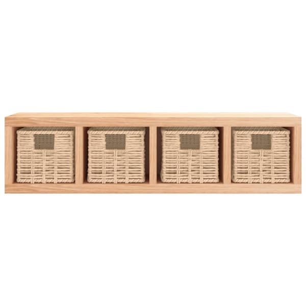 vidaXL Vegghylle med kurver 62x18x16 cm heltre valnøtt