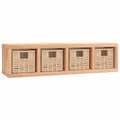 Miniatyrbilde 1 av 7: vidaXL Vegghylle med kurver 62x18x16 cm heltre valnøtt