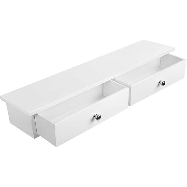 Overskab - med 2 skuffer - 65 x 15 x 10 cm - hvid