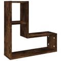 Miniatyrbilde 3 av 8: vidaXL Vegghyller 2 stk røkt eik 50x15x50 cm konstruert tre