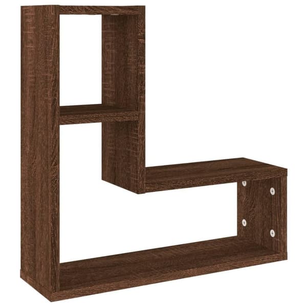 vidaXL Vägghyllor 2 st brun ek 50x15x50 cm konstruerat trä