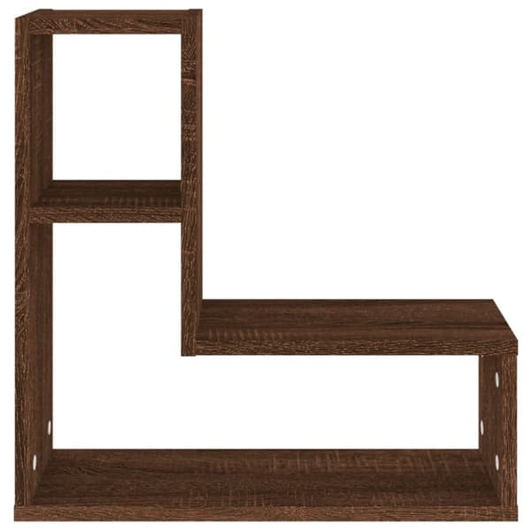 vidaXL Vägghyllor 2 st brun ek 50x15x50 cm konstruerat trä