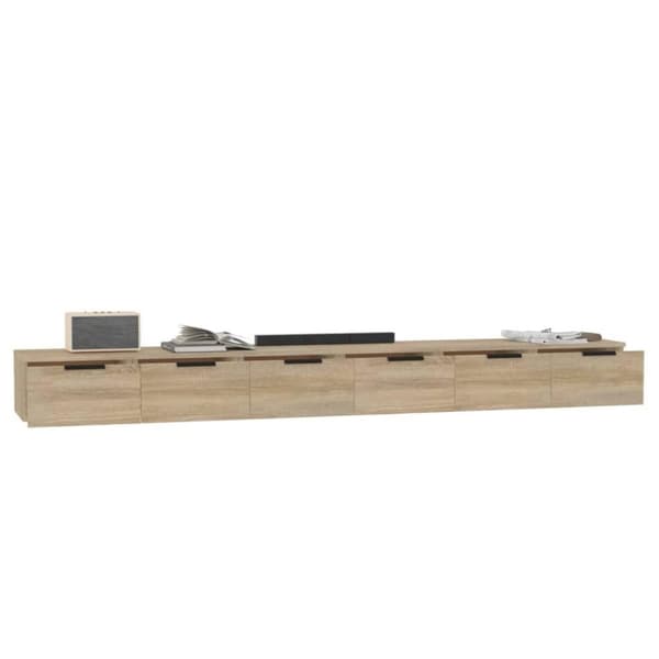 vidaXL Veggskap 2 stk sonoma eik 102x30x20 cm konstruert tre