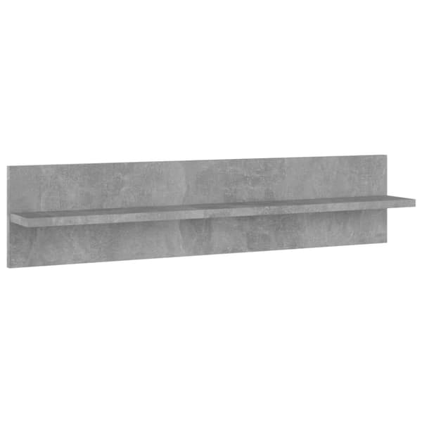 vidaXL væghylder 2 stk. 80x11,5x18 cm spånplader betongrå