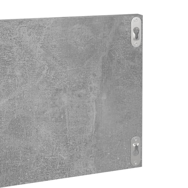 vidaXL væghylder 2 stk. 80x11,5x18 cm spånplader betongrå