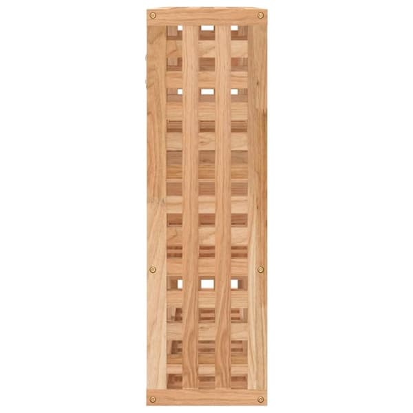 vidaXL væghylde 49x15x49 cm massivt træ valnød