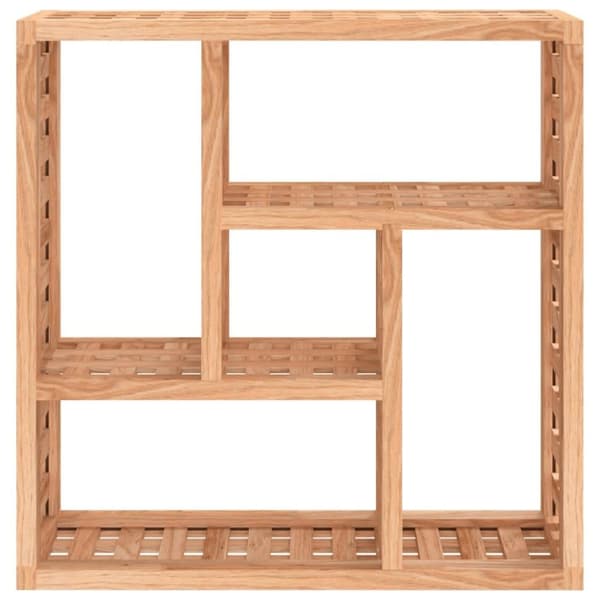 vidaXL væghylde 49x15x49 cm massivt træ valnød