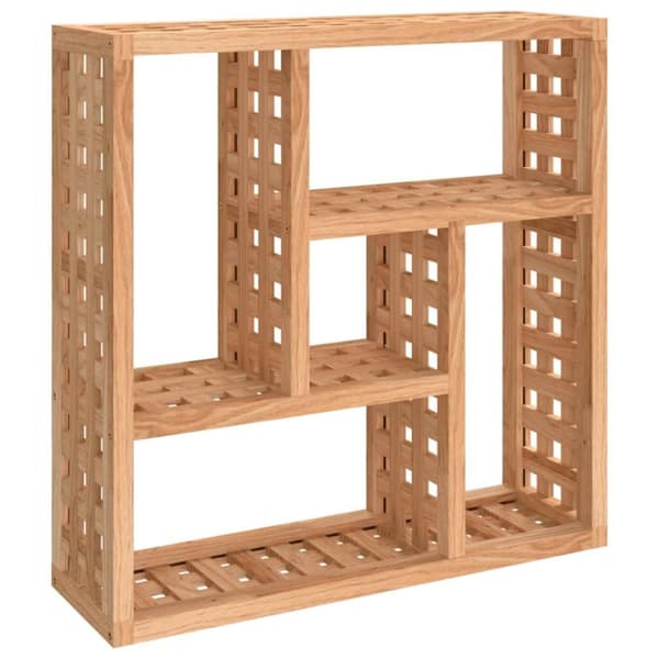 vidaXL væghylde 49x15x49 cm massivt træ valnød