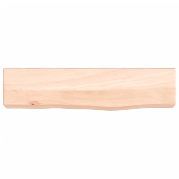 vidaXL væghylde 40x10x6 cm ubehandlet massivt egetræ