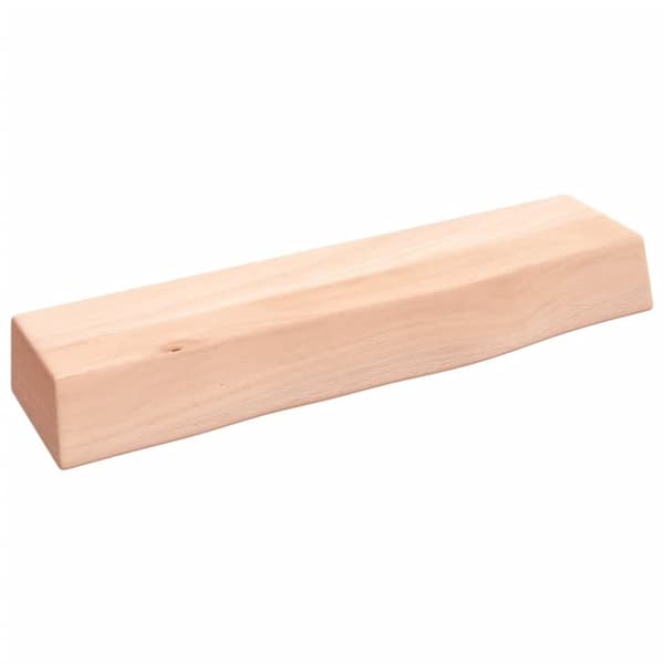 vidaXL væghylde 40x10x6 cm ubehandlet massivt egetræ