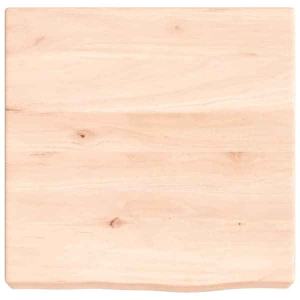 vidaXL væghylde 40x40x(2-6) cm ubehandlet massivt egetræ