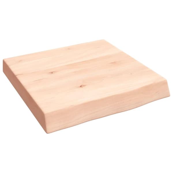 vidaXL væghylde 40x40x(2-6) cm ubehandlet massivt egetræ