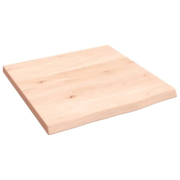 vidaXL Hyllplan 40x40x2 cm obehandlad massiv ek