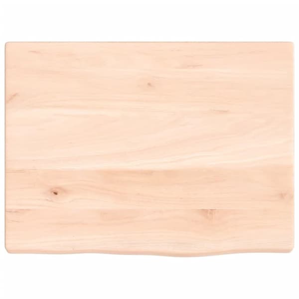 vidaXL væghylde 40x30x2 cm ubehandlet massivt egetræ
