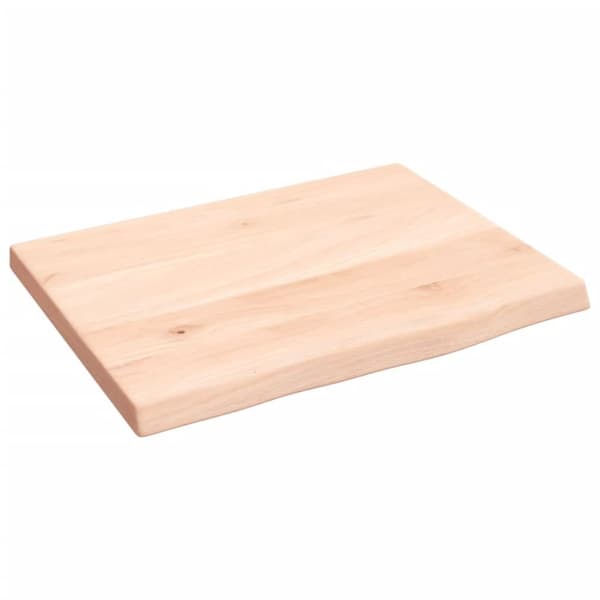 vidaXL væghylde 40x30x2 cm ubehandlet massivt egetræ