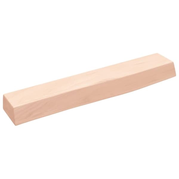 vidaXL væghylde 60x10x6 cm ubehandlet massivt egetræ