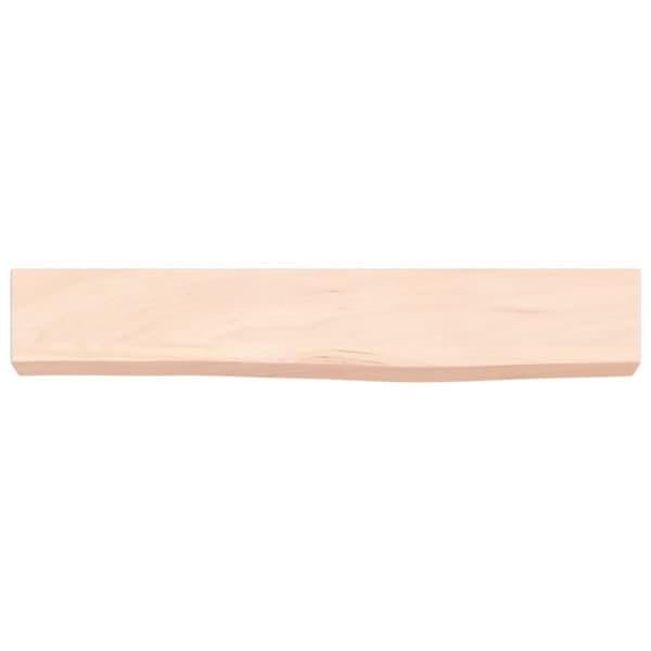 vidaXL væghylde 60x10x6 cm ubehandlet massivt egetræ