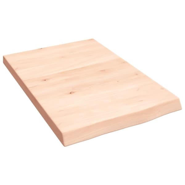 vidaXL væghylde 40x60x(2-4) cm ubehandlet massivt egetræ