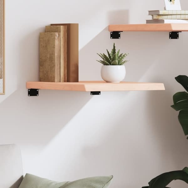 vidaXL væghylde 40x60x(2-4) cm ubehandlet massivt egetræ
