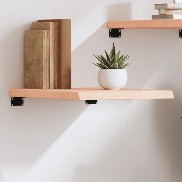 vidaXL væghylde 40x60x(2-4) cm ubehandlet massivt egetræ