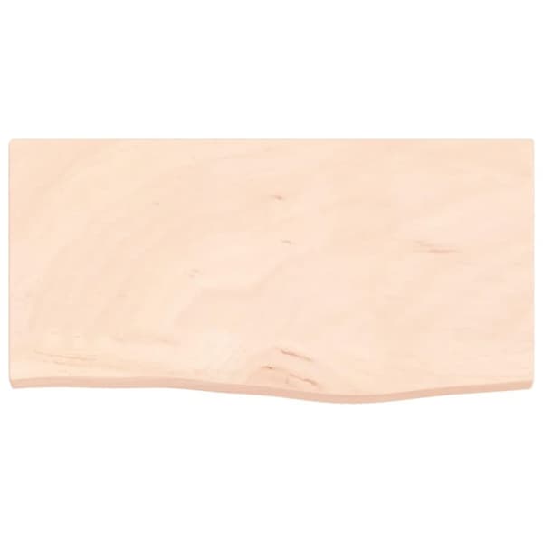 vidaXL væghylde 60x30x2 cm ubehandlet massivt egetræ