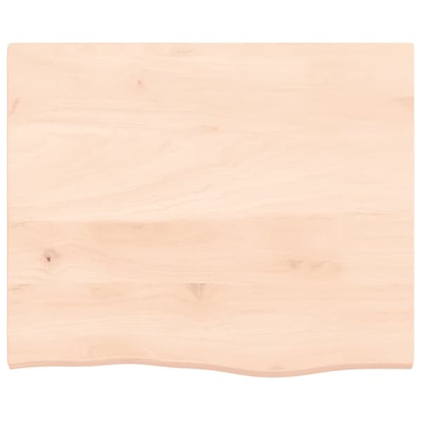 vidaXL væghylde 60x50x2 cm ubehandlet massivt egetræ
