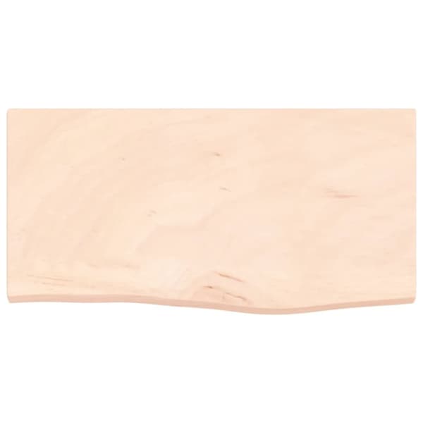 vidaXL væghylde 60x30x(2-4) cm ubehandlet massivt egetræ