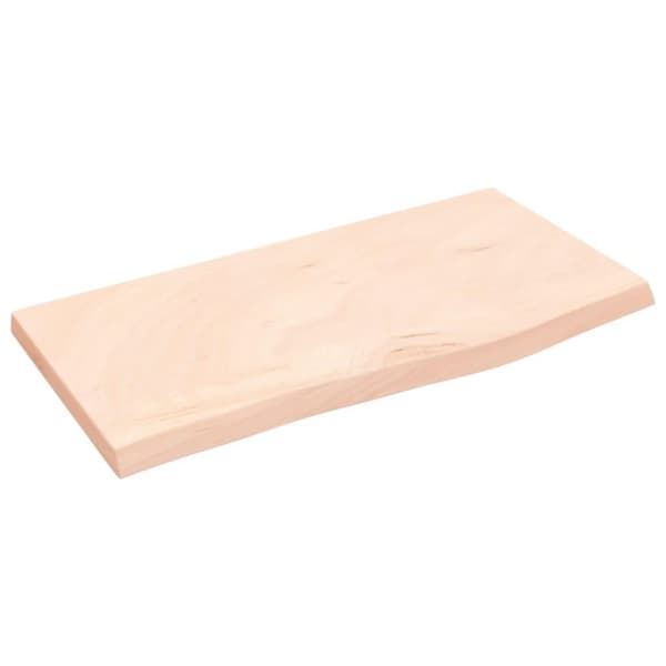 vidaXL væghylde 60x30x(2-4) cm ubehandlet massivt egetræ
