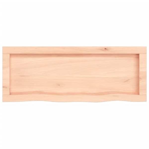 vidaXL væghylde 80x30x(2-4) cm ubehandlet massivt egetræ