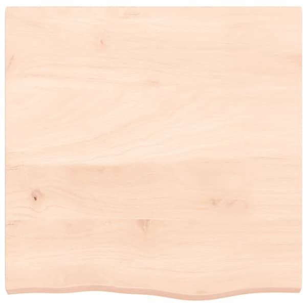 vidaXL væghylde 60x60x(2-4) cm ubehandlet massivt egetræ