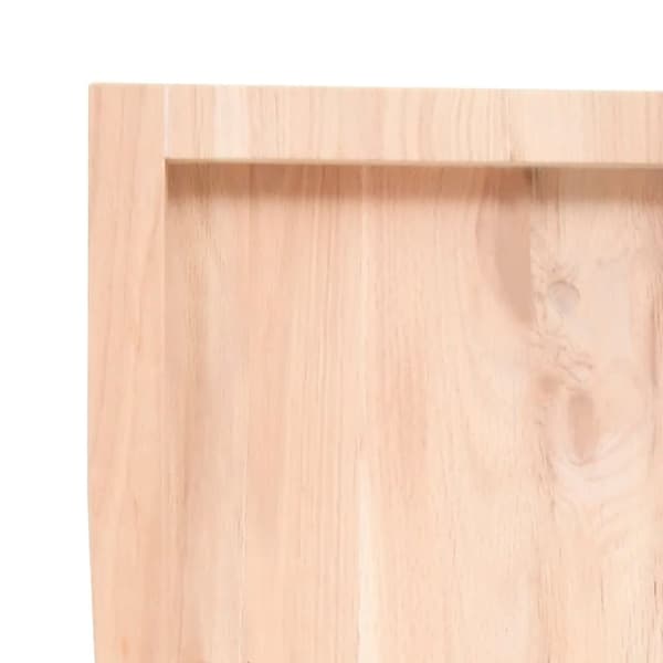 vidaXL væghylde 60x60x(2-4) cm ubehandlet massivt egetræ