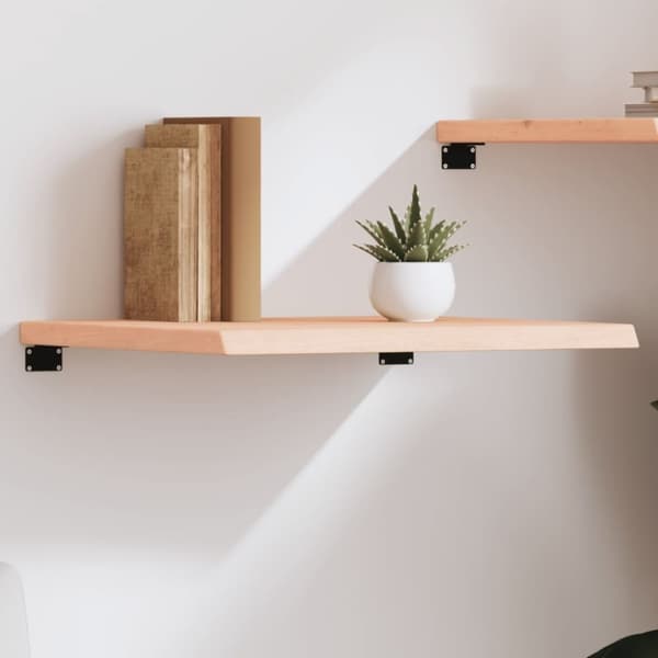 vidaXL væghylde 60x60x(2-4) cm ubehandlet massivt egetræ