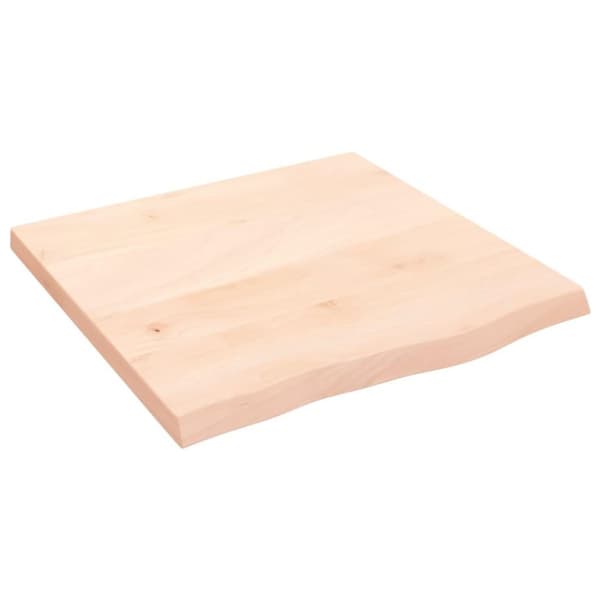 vidaXL væghylde 60x60x(2-4) cm ubehandlet massivt egetræ