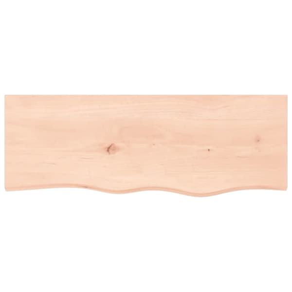 vidaXL væghylde 80x30x(2-6) cm ubehandlet massivt egetræ