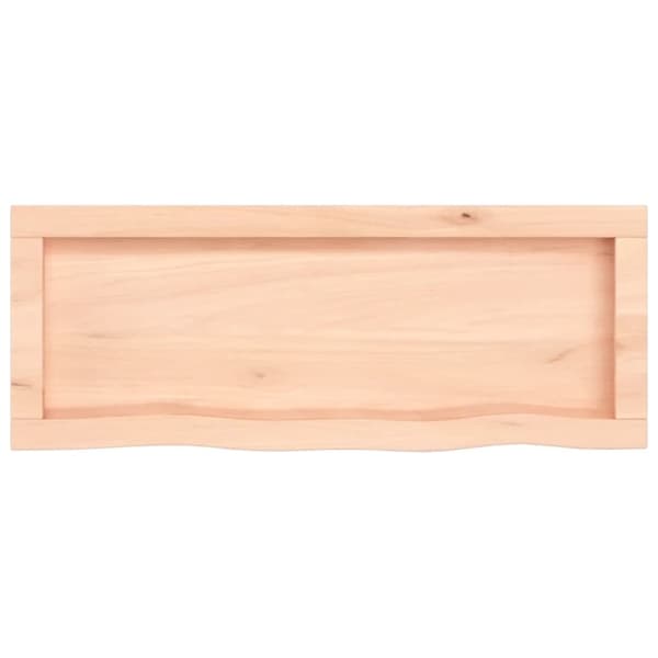 vidaXL væghylde 80x30x(2-6) cm ubehandlet massivt egetræ