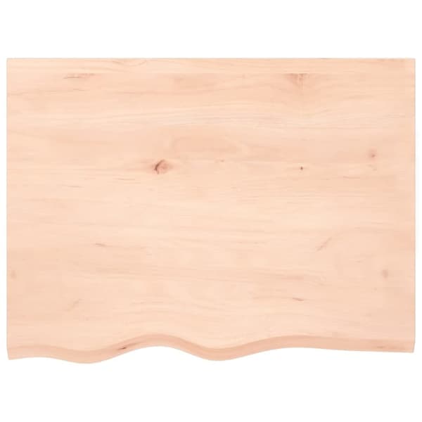 vidaXL væghylde 80x60x(2-6) cm ubehandlet massivt egetræ