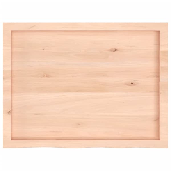 vidaXL væghylde 80x60x(2-6) cm ubehandlet massivt egetræ