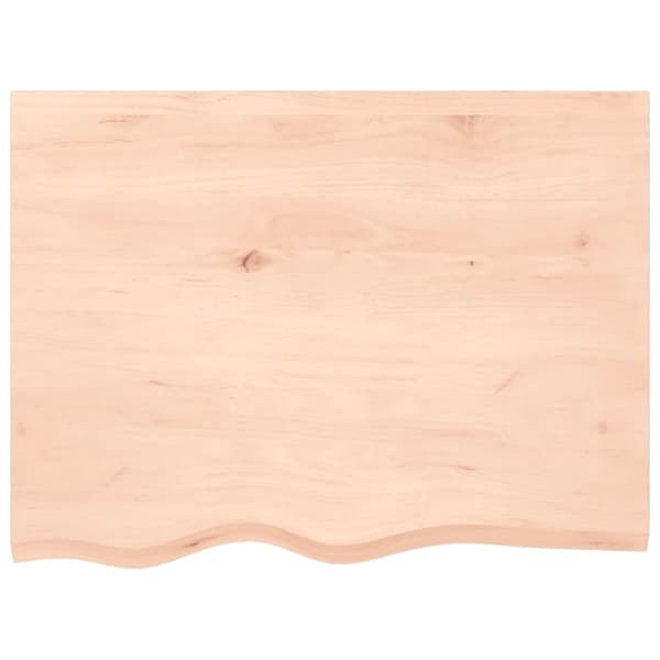 vidaXL væghylde 80x60x(2-4) cm ubehandlet massivt egetræ