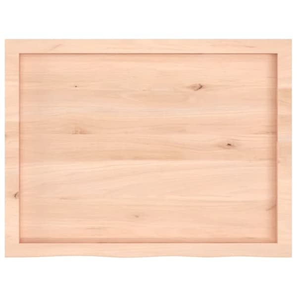 vidaXL væghylde 80x60x(2-4) cm ubehandlet massivt egetræ