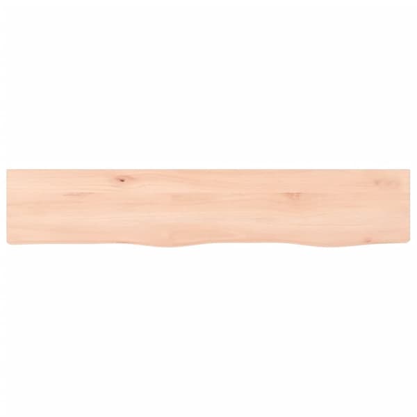 vidaXL væghylde 100x20x6 cm ubehandlet massivt egetræ