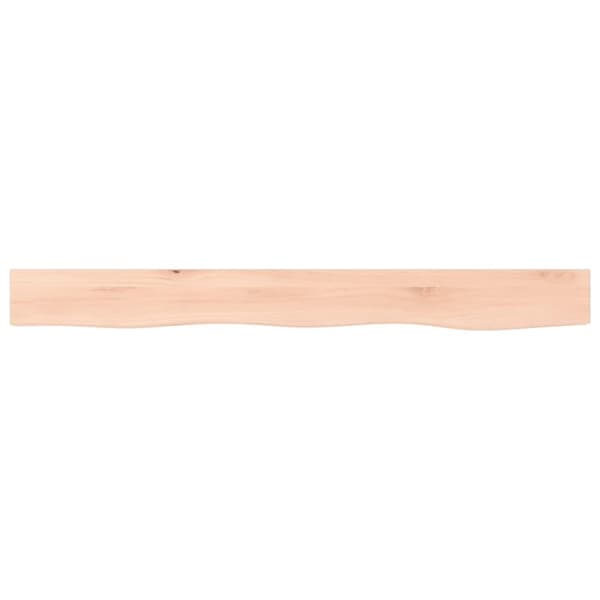 vidaXL Hyllplan 100x10x2 cm obehandlad massiv ek