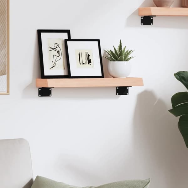 vidaXL Hyllplan 40x10x4 cm obehandlad massiv ek