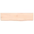 Miniatyrbilde 5 av 8: vidaXL Hyllplan 40x10x4 cm obehandlad massiv ek