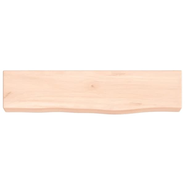 vidaXL Hyllplan 40x10x4 cm obehandlad massiv ek