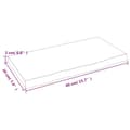 Miniatyrbilde 4 av 4: vidaXL Hyllplan 40x20x2 cm obehandlad massiv ek